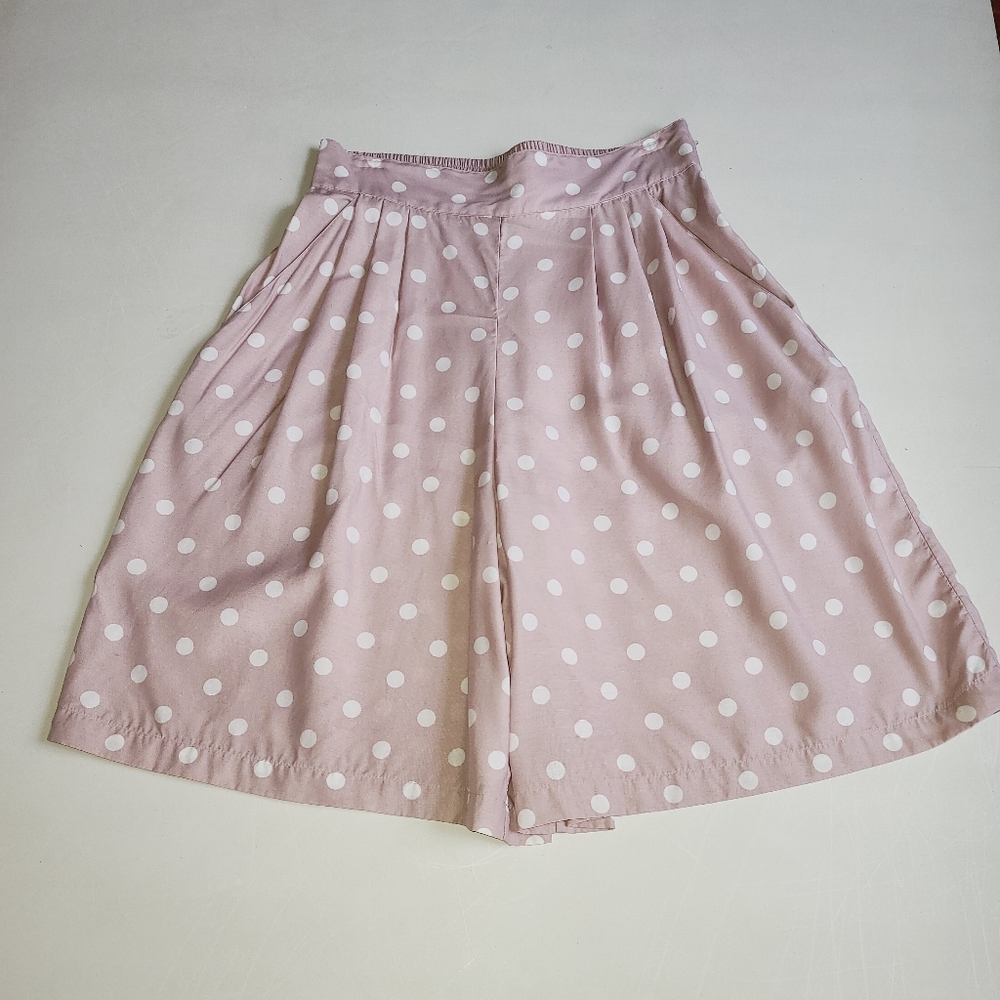Pink polka dot dress shorts size 12